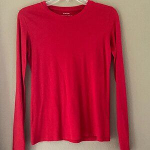 VINCE PIMA COTTON LONG SLEEVE TEE SZ XS